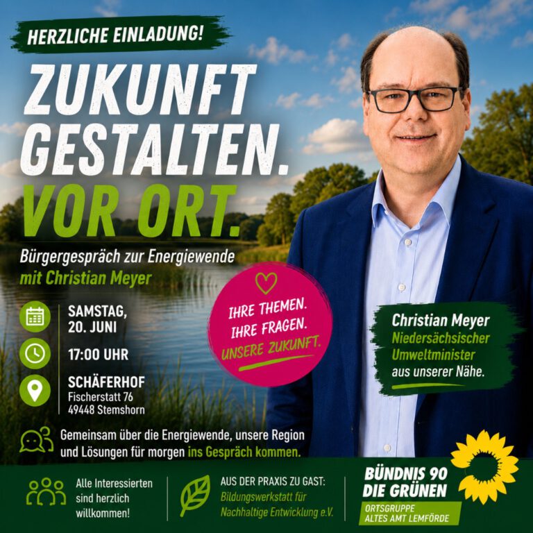 Bürgergespräch zur Energiewende mit Niedersachsens Umweltminister Christian Meyer