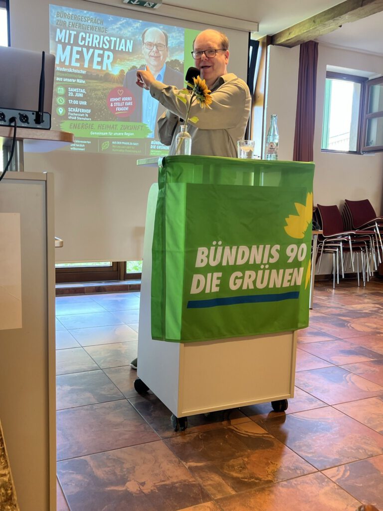 niedersächsischer Umweltminister Christian Meyer in der Samtgemeinde Lemförde: Energiewende voranbringen und die Dümmersanierung mit großem Schritt voran